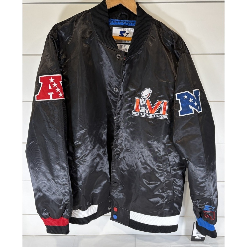 Starter MSX by Michael Strahan Super Bowl LVI Snap Varsity Jacket Men's XL NWT